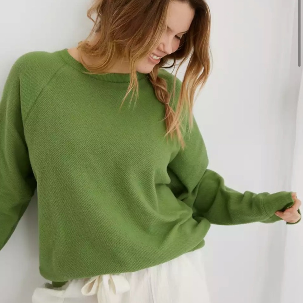 Aerie Textured Vintage Crew Sweatshirt